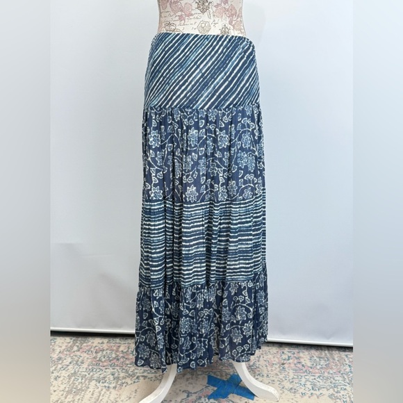 Chaps Blue Floral Maxi Skirt - Picture 5 of 15